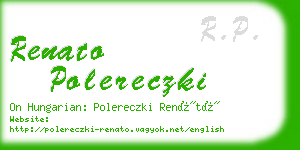 renato polereczki business card